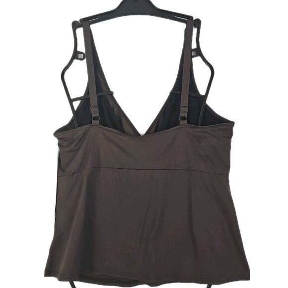 Coco Reef Tankini Top 40DD Bra Size Brown Swimsuit Tank Top NWT. - Picture 9 of 16